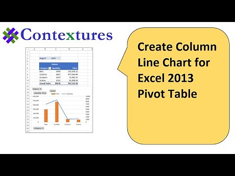 Create Column Line Chart for Excel 2013 Pivot Table