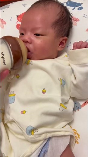 Heart-Melting Cry: Baby's First Milk Feed! #BabyCry #MilkFeed #Newborn