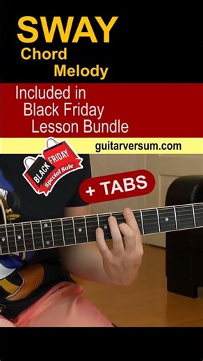 SWAY - Chord Melody Jazz Guitar Tutorial #shorts