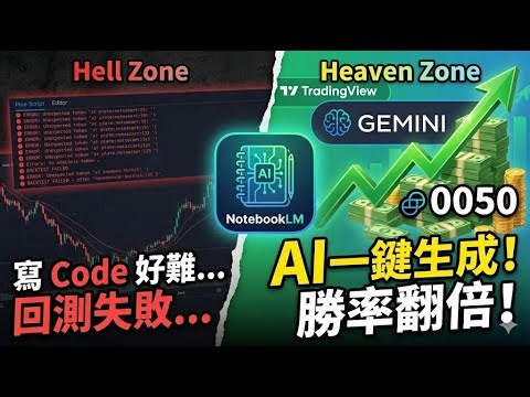 散戶救星！用 NotebookLM + Gemini 打造0050 量化交易機器人,零基礎也能寫出獲利策略| 零基礎打造ai交易員EP03 #0050 #gemini #notebooklm ＃零基礎
