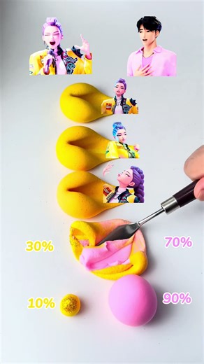 Kpop Demon Hunters Rumi VS Jinu Color Mixing🎨#shorts #kpop #love #like #fyp #colors #satisfying#rum