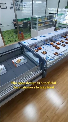 Horizontal stainless steel high-power low-temperature cooked food refrigeration display freezer