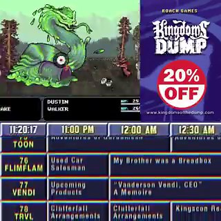 It's Garbage Time. Kingdoms of the Dump is 20% off as part of the "Backed By Backers" Steam Fest!Join Dustin Binsley on his quest to save the Lands of Fill!Made by real janitors.