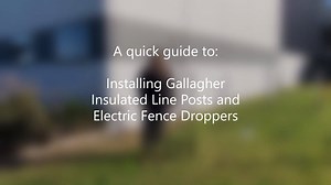 1K views · 30 reactions | Watch Customer Service Representative Shannon McLean demonstrate in a few quick and easy steps how to install Gallagher Insulated Line Posts and Electric Fence Droppers. Insulated Line Posts are safe and flexible and can be used together with Electric Fence Droppers to increase post spacing and reduce overall fence costs. | Gallagher Animal Management | Facebook