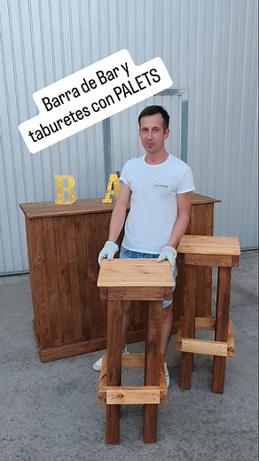 Barra de Bar con Madera de Palets, Mostrador, barras de Bar, Diy, bricolaje, paso a paso #barrabar #pale #pallets #pasoapaso #paletsreciclados #reciclaje #diyproject | Academia de muebles con palets