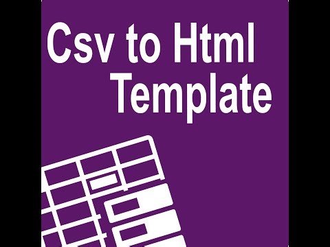 Convert CSV Data to HTML with a Custom Template for Web Display