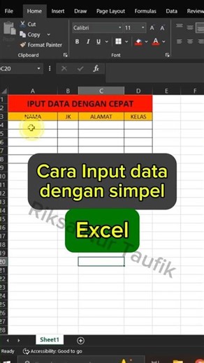 Cara input data agar lebih mudah di Excel. #exceltips #rumusexcel