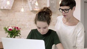 Mom Helping Checking Daughter Homework On Stock Footage Video (100% Royalty-free) 21629974 | Shutterstock