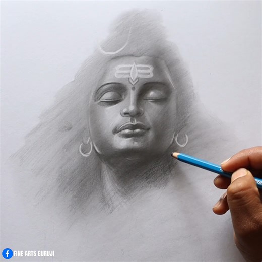 45K views · 10K reactions | Har Har Mahadev 殺 #painting #drawing #art #sketch #mahadev #pencilart #pencildrawing | Fine Arts Guruji | Facebook