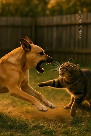 Dog vs Cat Fight – Final Showdown Caught on Camera | Real Animal Face-Off 2025 #dogfans #showdogs
