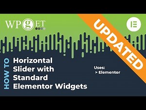 Horizontal mouse scroll with Standard Elementor Widgets UPDATED