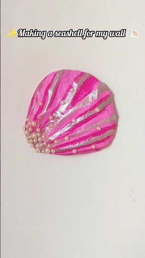 🐚✨ DIY Seashell Art with Tissue Paper & Board | Easy Home Decor Craft Idea 🌊💖 #diy #shortvideo #art