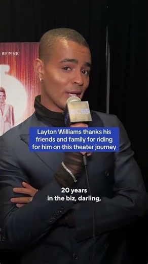 20 years in the biz isn’t easy, but #LaytonWilliams’ friends & family make it possible💙 #TonyAwards