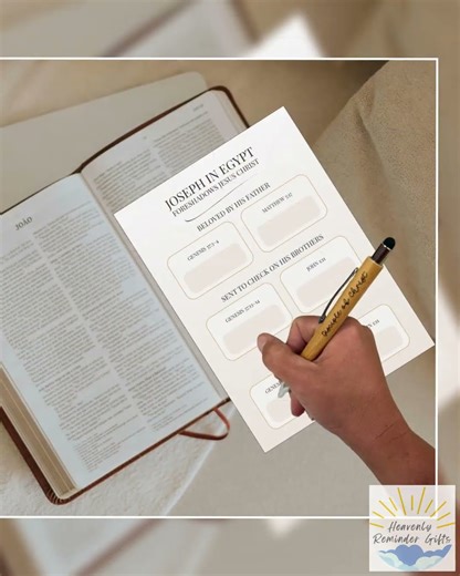 Joseph in Egypt Study Guide | Foreshadows Jesus Christ | 4-Page Printable Bible Lesson | Old Test...