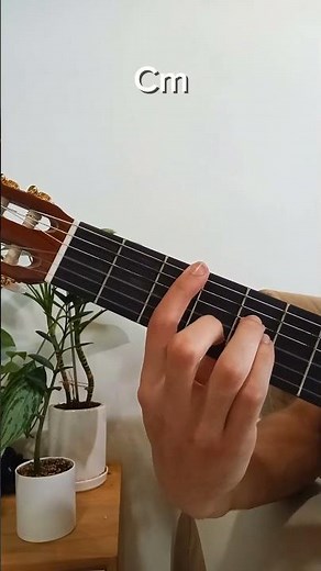 learn guitar chords (Cm chord) 🎸🎶 #guitar #guitartutorial