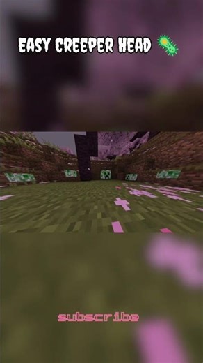 EASY Creeper Head in 60 Seconds! (Minecraft Tutorial) #shorts #minecraft