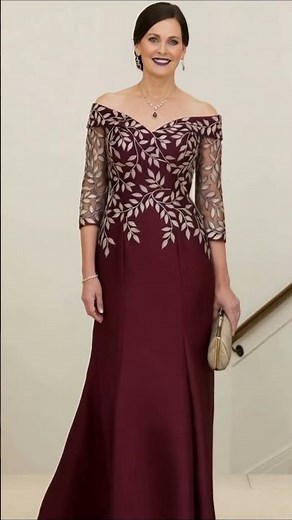 Wedding Outfit Ideas: Embroidered Dresses for Mother of the Groom That Radiate Elegance