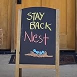 Ilyapa Wooden A-Frame Chalkboard Sidewalk Signs with Rounded Top - 20 x 40 Inches Barnwood Chalkboard - Sturdy Freestanding 20x40 Menu Display Board