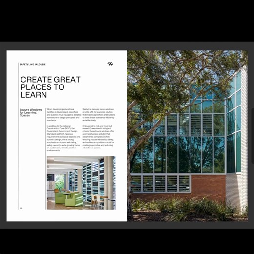 The Queensland Department of Education Design Standards were updated in December 2025 — introducing changes relating to window security, glazing safety and door and window hardware. Our QLD Education Design Framework Brochure outlines key considerations for compliant ventilation design in Queensland schools. Available now via the downloads section of the Safetyline Jalousie website. #QueenslandEducation #SchoolDesign #EducationFacilities #DesignStandards #AustralianArchitecture #SafetylineJalous