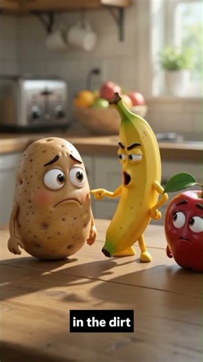 Why Did the Fruits Bully the Potato? 🤨🥔 #storytime #animation #shorts