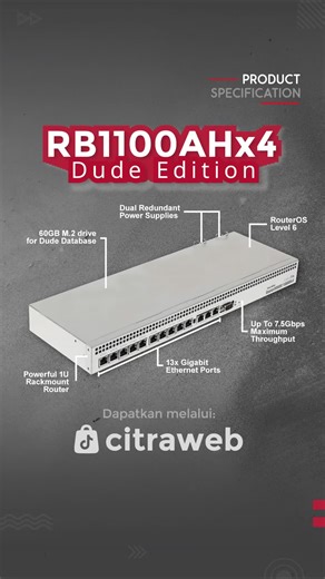 RB1100AHx4 Dude Edition: Perangkat Server Terbaru