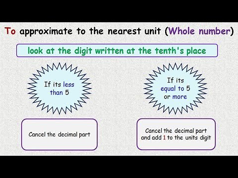 How to Approximate decimals to the Nearest unit (Whole number)