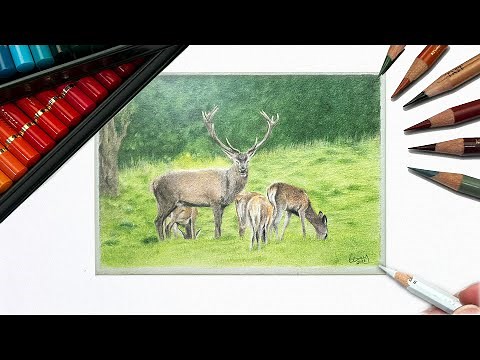 How I Made This Herd of Deer Drawing in 12 Hours (I Almost Started Over Twice)