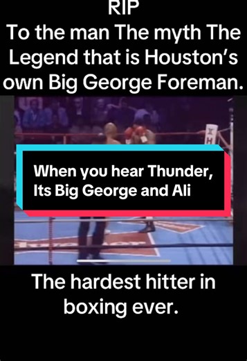 When a boxer hears thunder they knows it’s the Greats up there doing some sparring, RIP George Foreman. I cried bro when I found out. He was a special man. Heart of gold and such an inspiration hands like Tungsten. #georgeforeman #boxinglegend #houstontexas #texas #houston #houtex #sweetscientistsoftiktok #hardhitter #hits #heavyhands #aarontheplumber #fyp #foryou