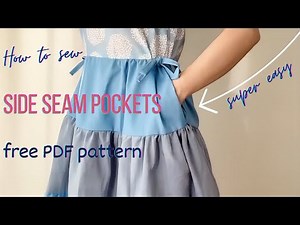 Inseam Pocket Cutting and Stitching - Free Pattern - Easy DIY Tutorial for Beginners