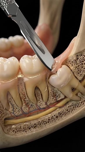 The step-by-step of a wisdom tooth extraction in 3D! 😱🦷 Have you had yours removed? Check out this incredible animation showing every stage of the procedure: from incision to suture. Let me know about your experience in the comments! #wisdom #dentist #OralSurgery #DentalCare #wisdomteeth