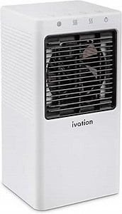 Ivation Personal Mini Air Cooler, Portable USB-Powered Desktop Evaporative Swamp Cooler Fan Humidifier with 2-Speed Fan, 5-Hour Cooling for Home, Office Desktop or Car Up to 21 Sq/Ft