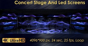 Abstract Blue Purple Flowing Particle Waves Loop Background