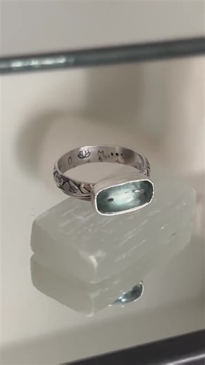 Handmade Kyanite Sterling Silver Ring: Rustic Gemstone Jewelry - Etsy