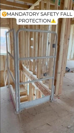 Temporary Guardrail system on Construction Job site for Fall Protection #fallprotection #OSHA#safety