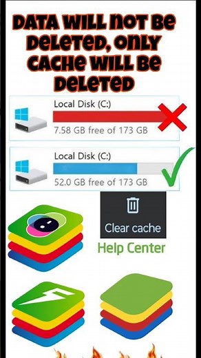 BlueStacks cache data delete. #bluestacks #pcstorage