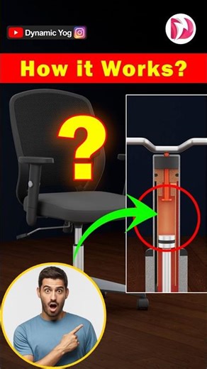 Gas lift Cylinder कैसे काम करता है?#chair #how #office