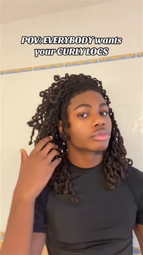 Ja⭐️ on Instagram: "Yall really want the curly locs tutorial???? #viral #explore #explorepage #tiktok #dreadhead #locs#hair#hairstyles #haircare"