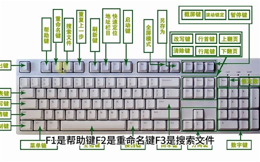 Excel表格入门基础教程，电脑入门到精通，认识键盘名称