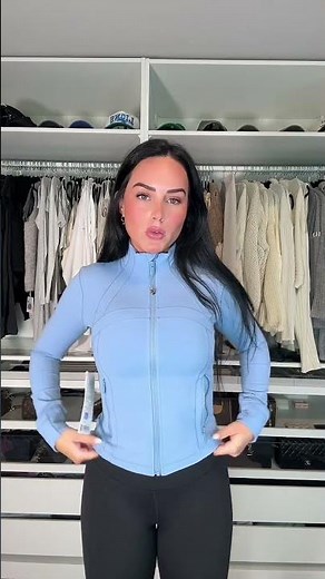 Lululemon cropped define jacket 🩵 I will have my outfit 🔗 on my LTK in the lulu section! My sizing