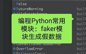 Python常用模块：faker模块生成假数据 #python #编程