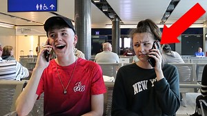 Cell phone crashing prank at the airport backfires