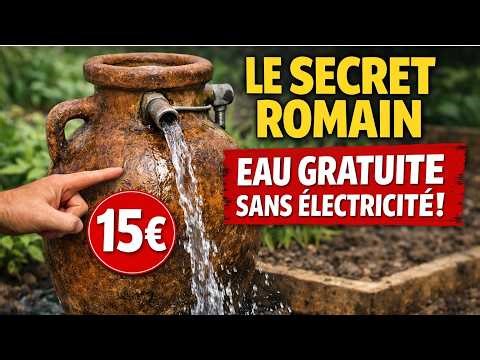 Le Secret Romain à 15€ : De l'Eau GRATUITE pour Votre Jardin, Sans Électricité !