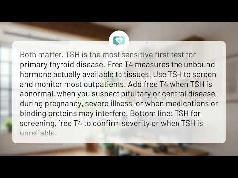 Is TSH or T4 more important? | TSH or T4?