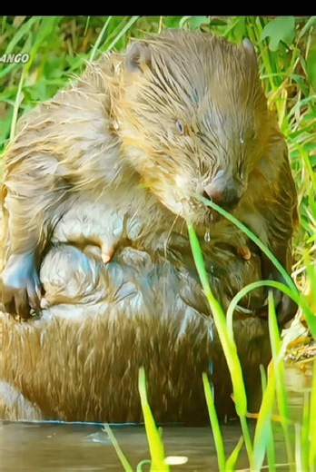 Beaver Couple Building Lodge for Winter: Beavers Building Dam
