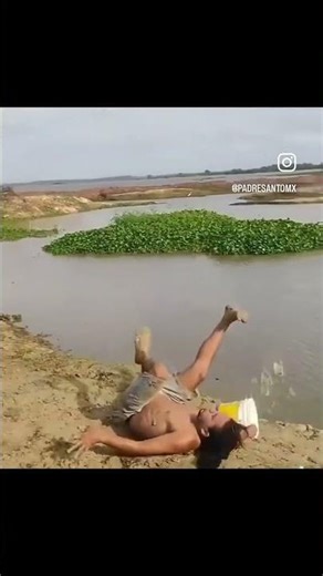 Motorcycle Mishap: Bucket Fail Turns into Hilarious River Plunge#funnyfail
