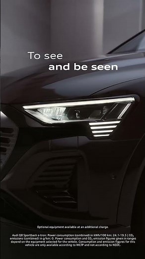 Lighting up the future. The new, fully electric Audi Q8 Sportback e-tron*.