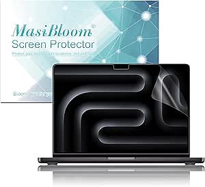 MasiBloom® 2 Pack Screen Protector for MacBook Pro 14 inch A2918 A2992 with M3 Max/Pro Chip Released in 2023 5H Hardness Matte Frosted Anti Scratch Protective Skin