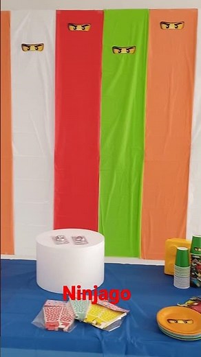 DIY NINJAGO DECORATION BDAY PARTY#SHORT