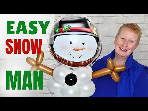 DIY Snowman Balloon Decoration for Beginners ⛄️ How to Make a Balloon Snowman