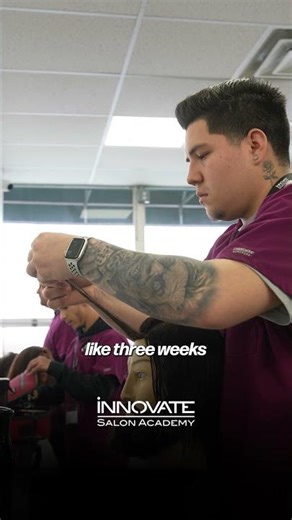 Barbering Students Practice Perms to Build Cutting Skills ✂️ | Hands-On Barber Training #shorts